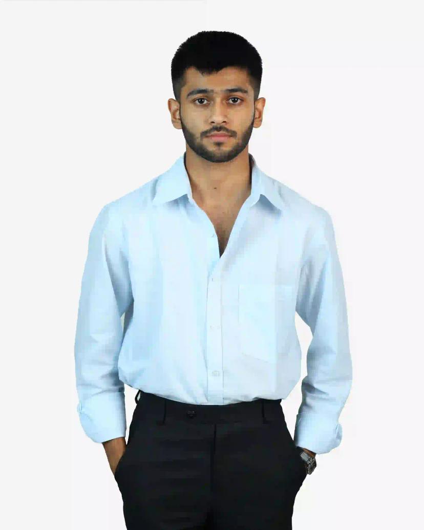 NOEL Comfortable and Stylish Sky Blue Formal Shirt in a Relaxed Regular Fit