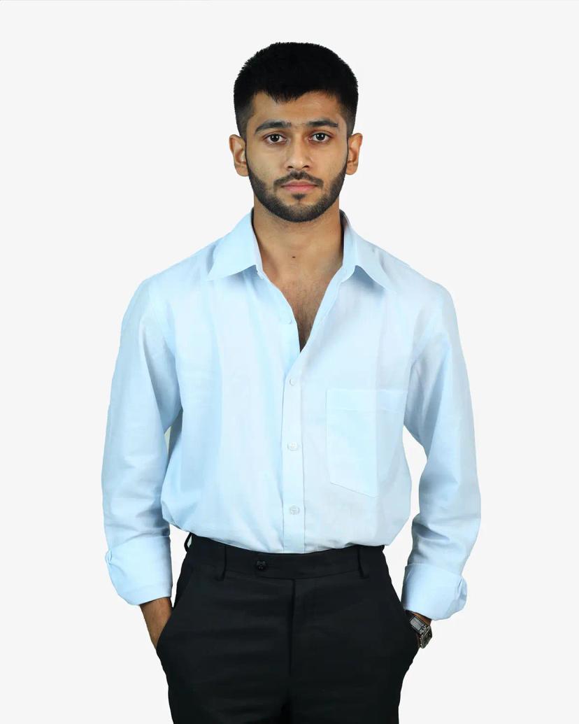NOEL Comfortable and Stylish Sky Blue Formal Shirt in a Relaxed Regular Fit