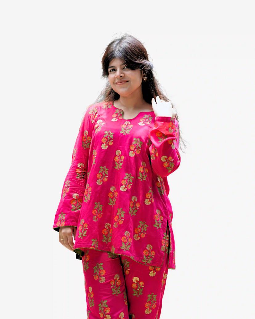 SHALUK Magenta Cotton Two Piece – Stylish Women Co-ords & Salwar Kameez