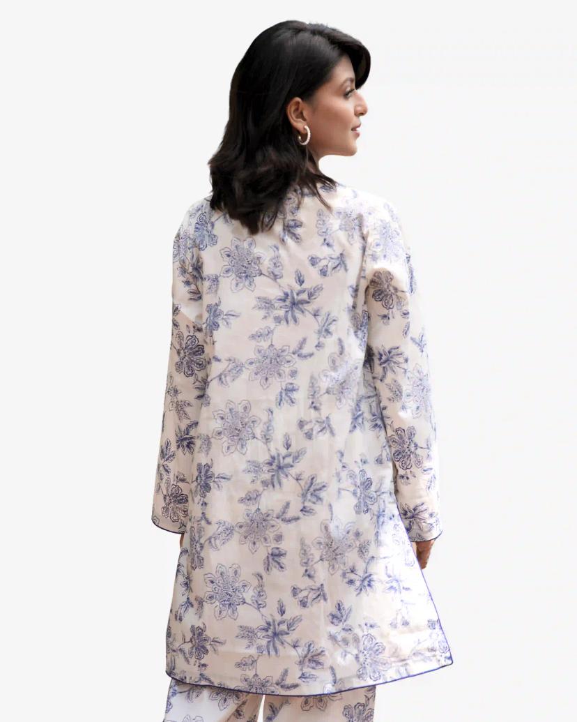 AURA Women's Co-Ords Set: Comfortable Cotton 2-Piece with Beautiful Neck Design